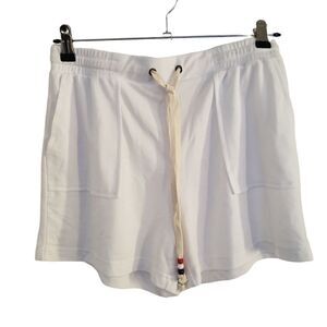 Jane and Delancey Elastic Waist Drawstring White Shorts